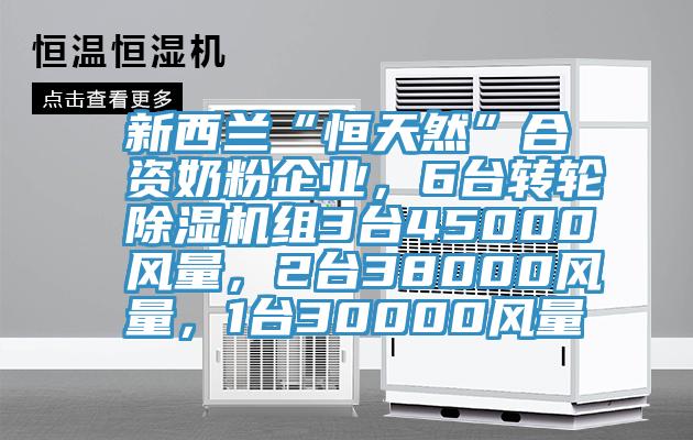 新（xīn）西蘭“恒天然（rán）”合資奶粉企業，6台轉輪除濕機組3台（tái）45000風量，2台38000風量，1台30000風量